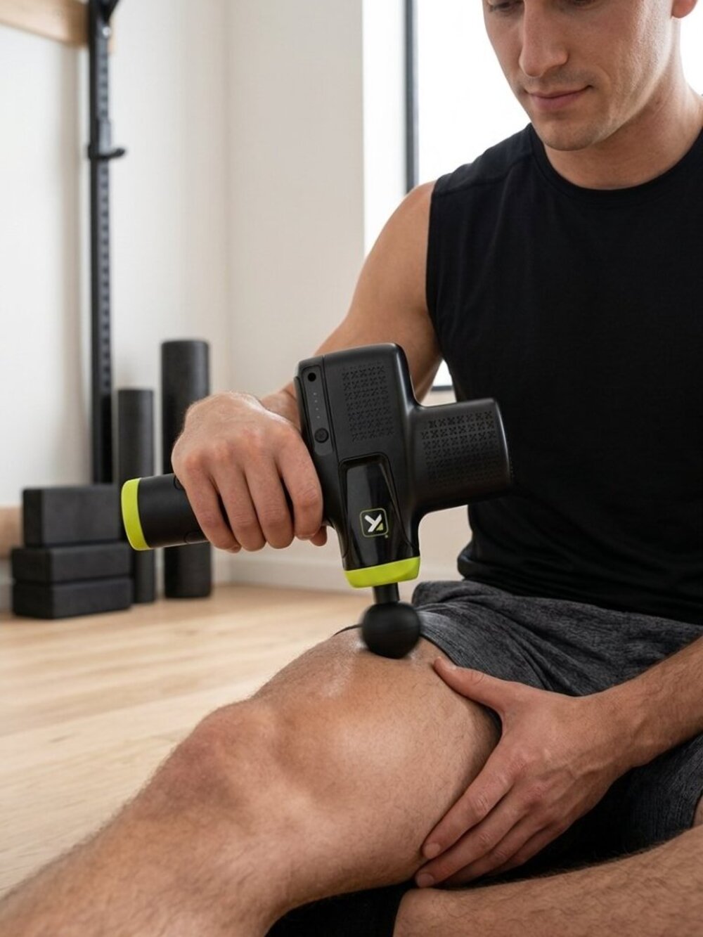 Trigger Point Impact Percussion Massage Gun Black/Yellow Open Box
